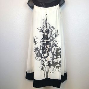 Rose blk & wht dress size 12